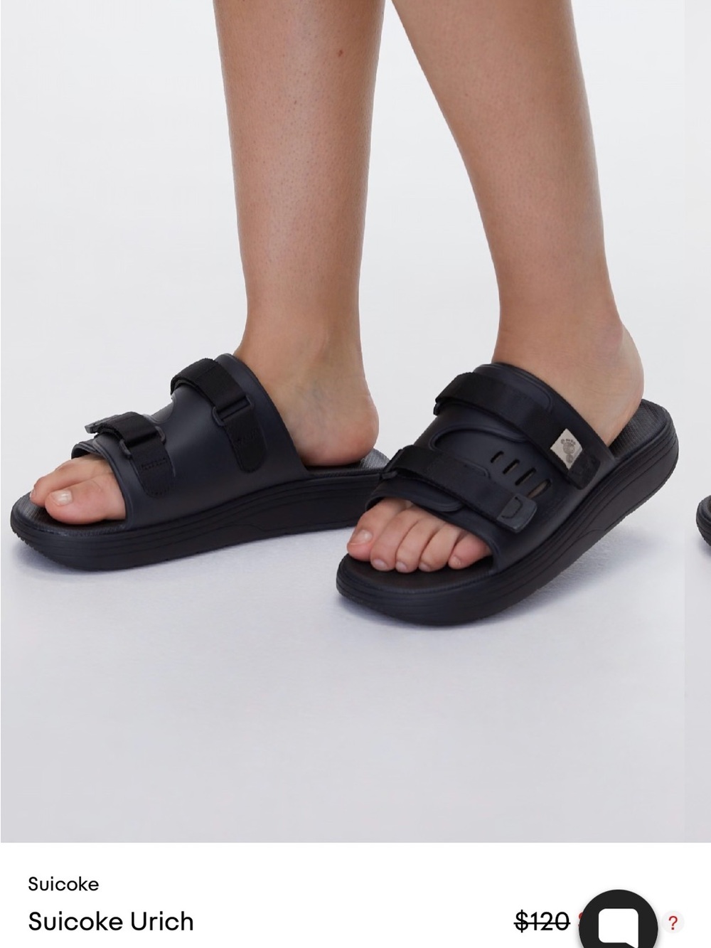 Suicoke Black Dual-Strap Urich Slide Sandals